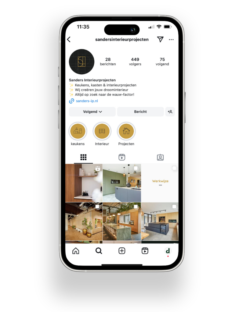 Instagram Sanders interieurprojecten